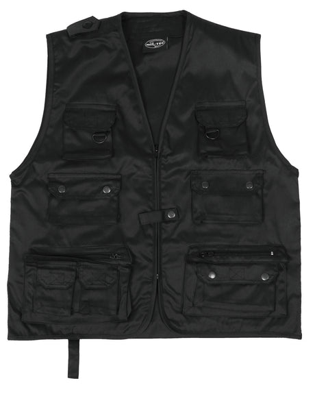 Gilet multipoches Mil-Tec en mélange polyester-coton, 14 poches et poche dorsale