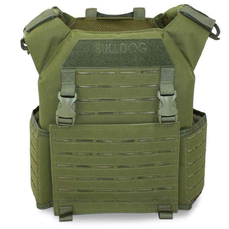 Gilet porte - plaques KINETIC Bulldog Tactical - Vert olive - Welkit.com