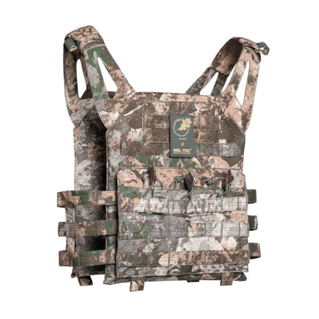 Gilet porte-plaques Mil-Tec GEN II CIV-TEC polyester 600D Oxford avec plaques factices