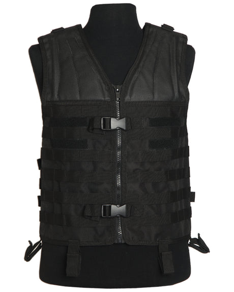 Gilet porteur d'équipement MOLLE Mil-Tec en polyester enduit à poignée d'extraction