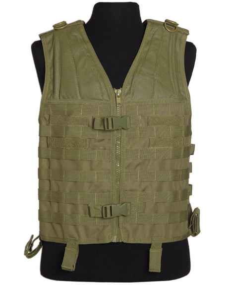 Gilet porteur d'équipement MOLLE Mil-Tec en polyester enduit à poignée d'extraction