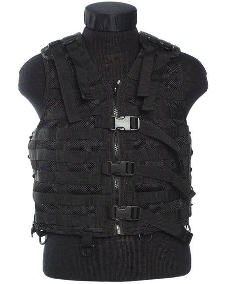 Gilet tactique Mil-Tec Modular System en polyester avec sangles porte-équipement
