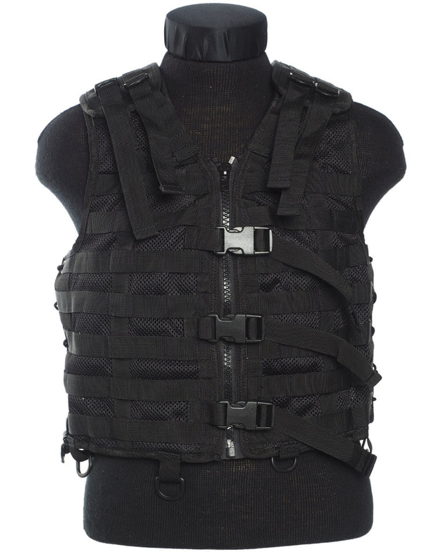 Gilet tactique Mil-Tec Modular System en polyester avec sangles porte-équipement