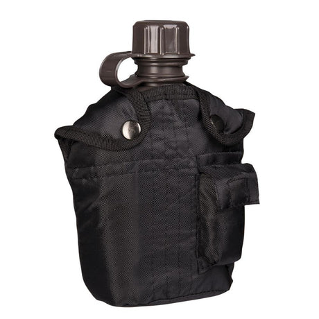 Gourde Mil-Tec type US 1 litre en polyéthylène avec housse polyester et petite poche additionnelle