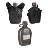 Gourde Mil-Tec type US 1 litre en polyéthylène avec housse polyester et petite poche additionnelle