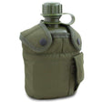 Gourde Mil-Tec type US 900 ml avec quart en aluminium et housse polyester rembourrée