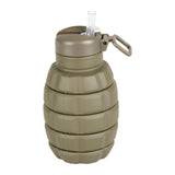 Gourde pliable Ares en silicone alimentaire extensible de 270 à 500 ml avec anneau