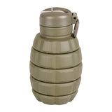 Gourde pliable Ares en silicone alimentaire extensible de 270 à 500 ml avec anneau