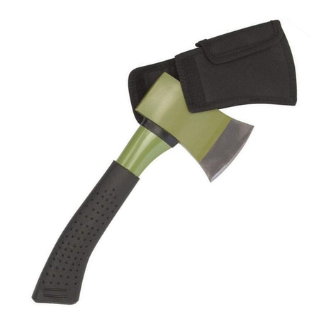Hachette Mil-Tec monobloc acier lame 8 cm × 4,6 mm 832 g manche élastomère et étui nylon Oxford