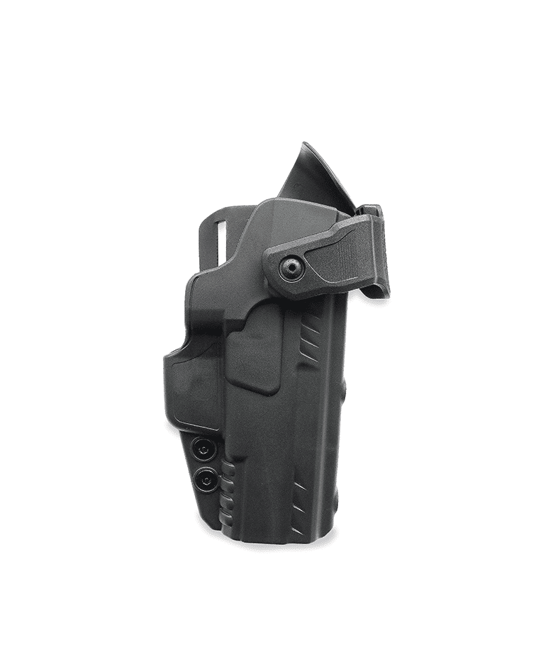 Holster GK Pro à double sécurité avec arceau verrouillable et déflecteur latéral