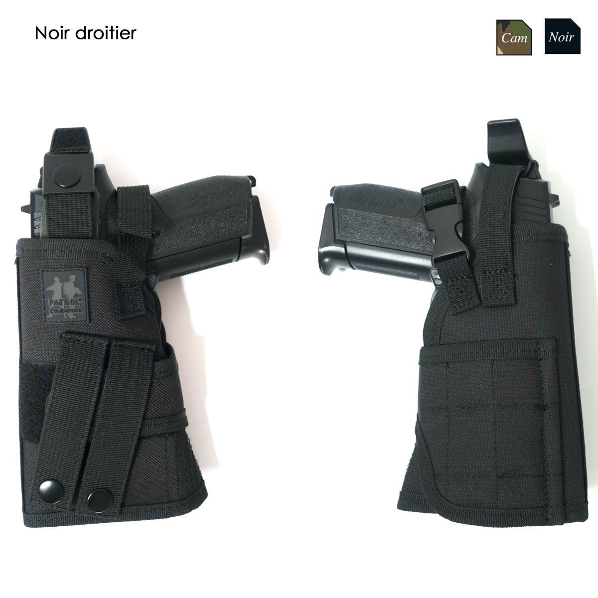 Holster MOLLE Patrol Equipement polyester déperlant réglable droitier ou gaucher