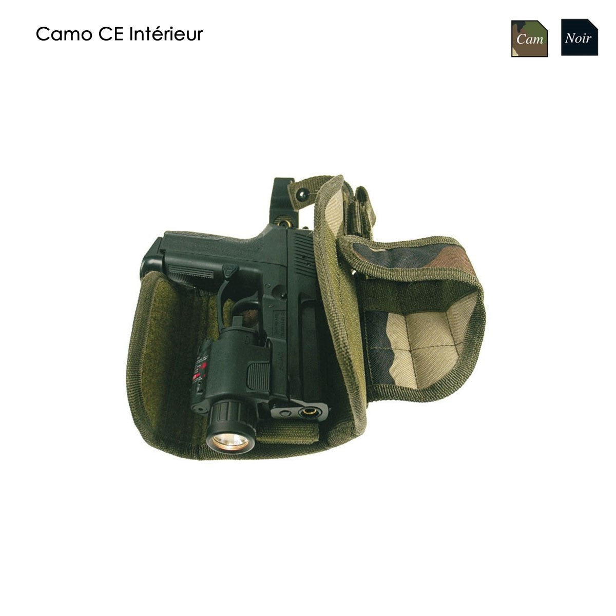 Holster MOLLE Patrol Equipement polyester déperlant réglable droitier ou gaucher