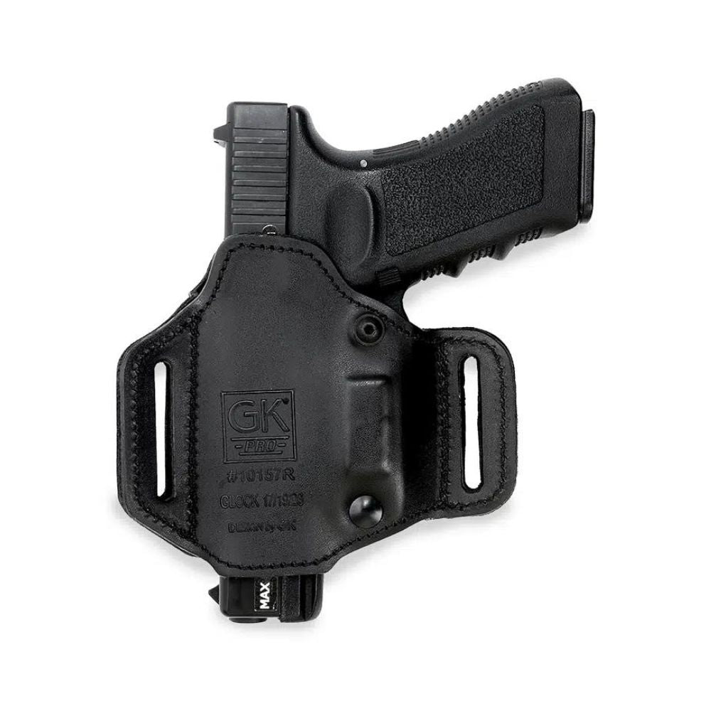 Holster à rétention GK Pro Spectre Classic XT40 Glock 17/19/26 anti-arrachage passant 45 mm