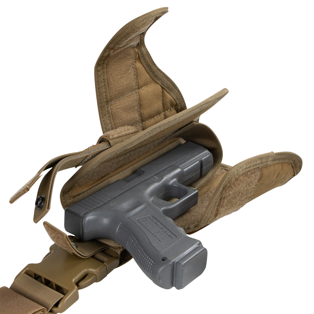 Holster de cuisse Condor Tornado enveloppant lampe ou laser admis porte-chargeur