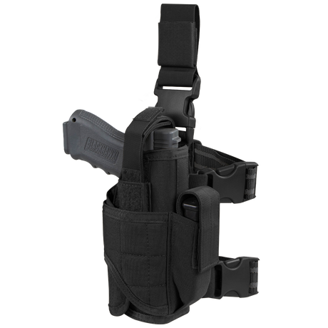 Holster de cuisse Condor Tornado enveloppant lampe ou laser admis porte-chargeur