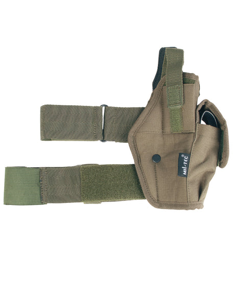 Holster de cuisse Mil-Tec universel en polyester enduit PVC avec porte-chargeur intégré