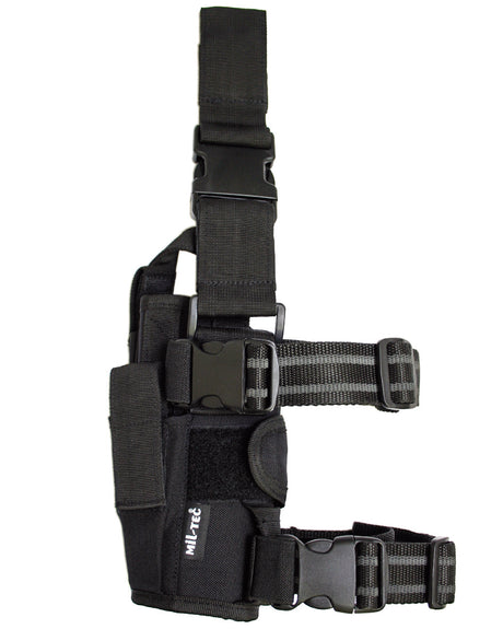 Holster de cuisse réglable Mil-Tec en nylon matelassé EVA avec sangles de sécurisation