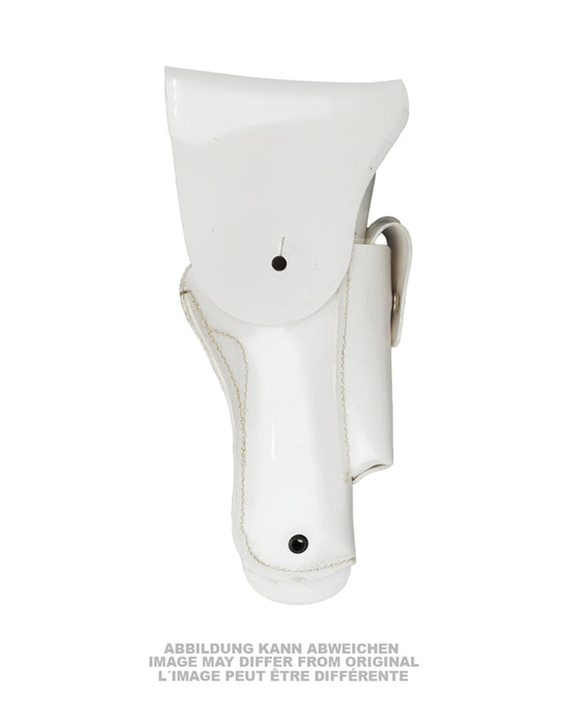 Holster de police militaire en cuir de service d'ordre, surplus d'occasion
