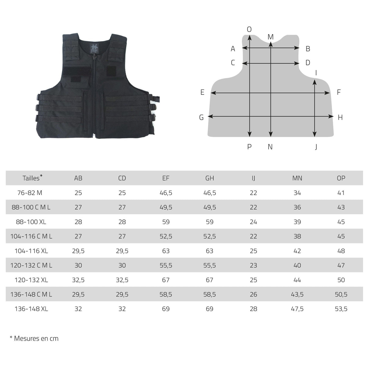 Housse de gilet pare-balles Patrol Equipement MOLLE en polyester 600D enduit PVC
