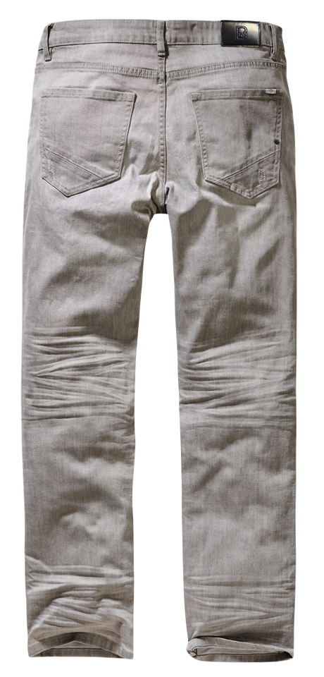 Jean Brandit Jake Denim coton extensible délavé à la pierre coupe droite et taille standard