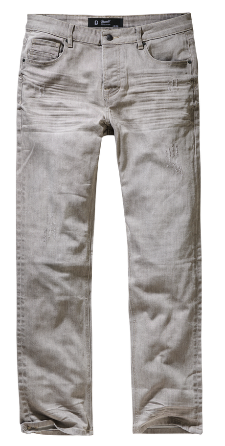 Jean Brandit Jake Denim coton extensible délavé à la pierre coupe droite et taille standard