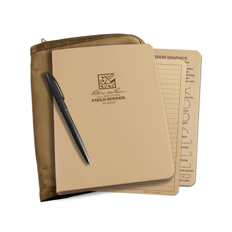 Kit classeur Ring Binder Rite In The Rain 14,2 x 19 cm housse Cordura et stylo