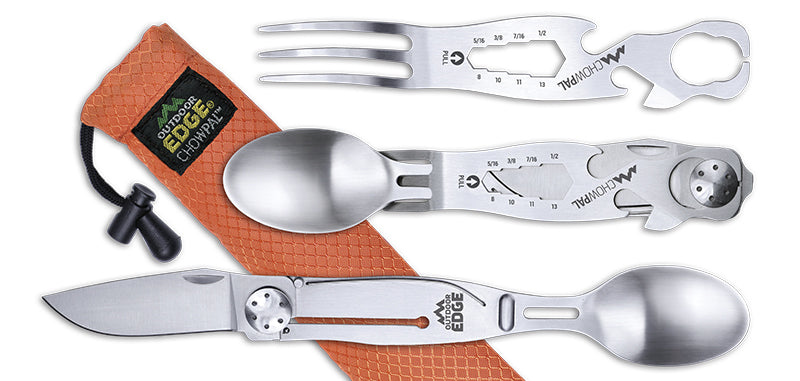 Kit de découpe Outdoor Edge Chowpal - Pique-nique multifonctions acier 420 J2 lame 64 mm