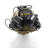 Kit de fixation Earmor M19C pour casques de communication M31 et M32 sur rails ARC