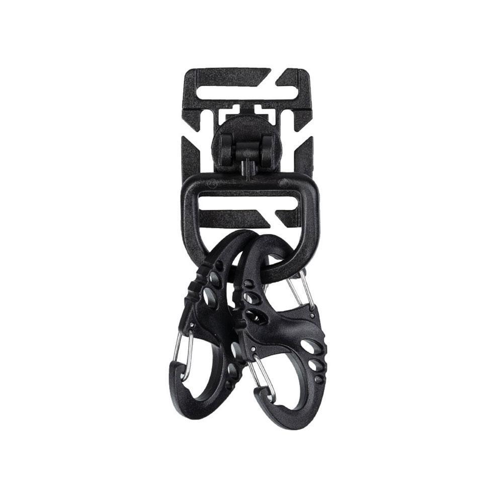 Kit de fixation MOLLE Mil-Tec en polyoxyméthylène avec 4 mousquetons en S et 2 D-Ring Duraflex pivotants 360°