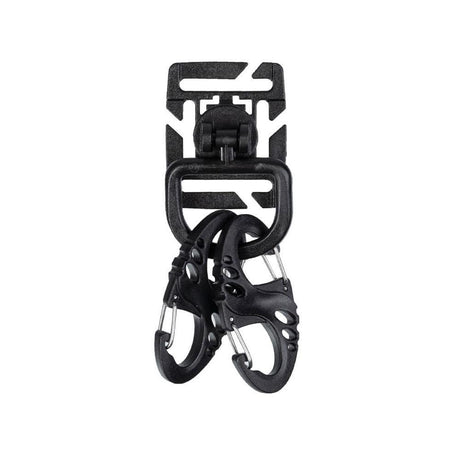 Kit de fixation MOLLE Mil-Tec en polyoxyméthylène avec 4 mousquetons en S et 2 D-Ring Duraflex pivotants 360°