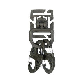 Kit de fixation MOLLE Mil-Tec en polyoxyméthylène avec 4 mousquetons en S et 2 D-Ring Duraflex pivotants 360°