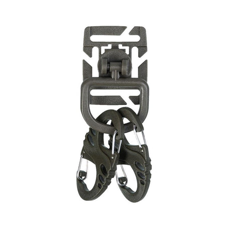 Kit de fixation MOLLE Mil-Tec en polyoxyméthylène avec 4 mousquetons en S et 2 D-Ring Duraflex pivotants 360°