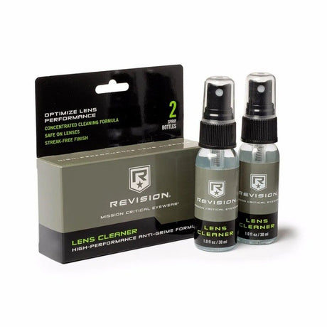 Kit de nettoyage Revision pour verres balistiques deux flacons de 30 ml formule dégraissante