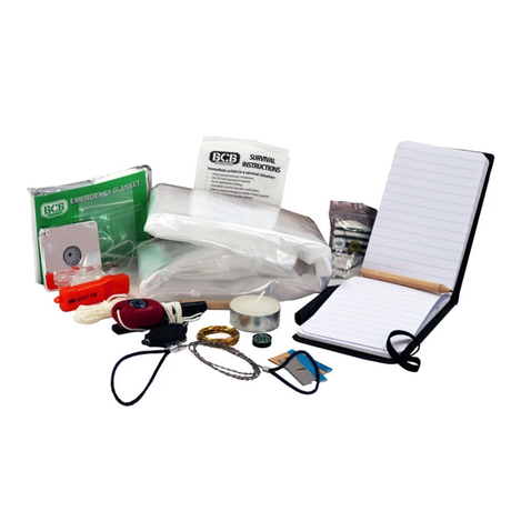 Kit de survie BCB 20 pièces en pochette nylon 500D compartimentée 14 x 15 x 7 cm