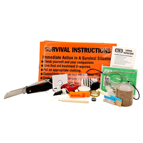 Kit de survie BCB 21 pièces en grande pochette nylon 500D 26 x 14 x 7 cm