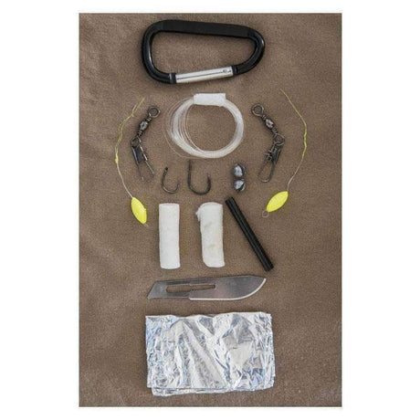 Kit de survie Mil-Tec compact avec 3 m de paracord polyester et accessoires de survie