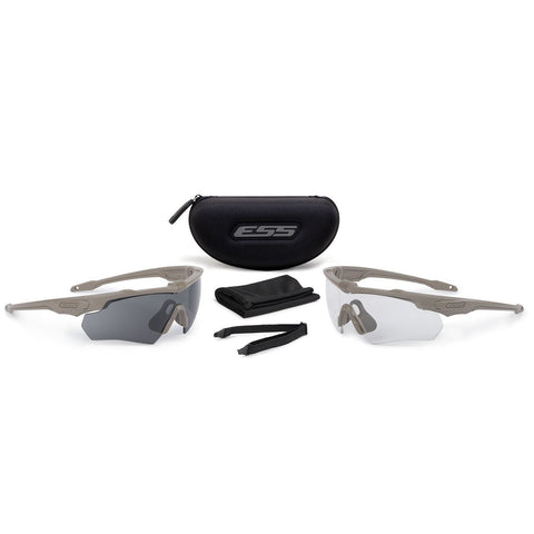 Kit deux lunettes balistiques ESS Crossblade 2X écrans 2,4 mm et embouts nasaux