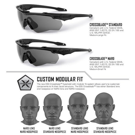 Kit lunettes Crossblade ESS à 3 écrans interchangeables et traitement ClearZone