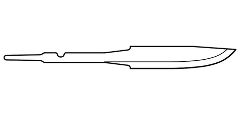 Lame seule Morakniv Classic n°1/0 acier au carbone 92 mm à monter sur manche