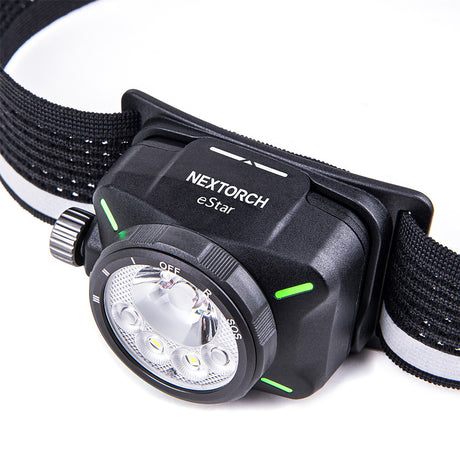 Lampe frontale Nextorch eSTAR 1 300 lumens portée 205 m IP67 en polymère