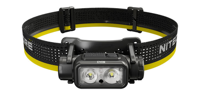 Lampe frontale Nitecore NU43 1 400 lumens portée 130 m rechargeable USB-C étanche IP68