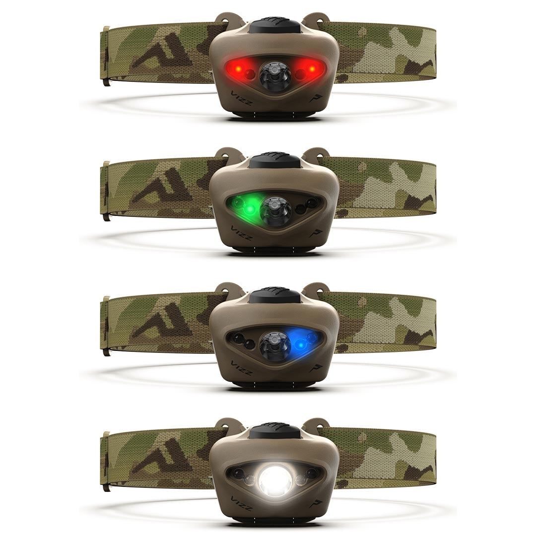 Lampe frontale Princeton Tec Vizz 550 RGB MPLS 550 lumens portée 95 m pour 92 g