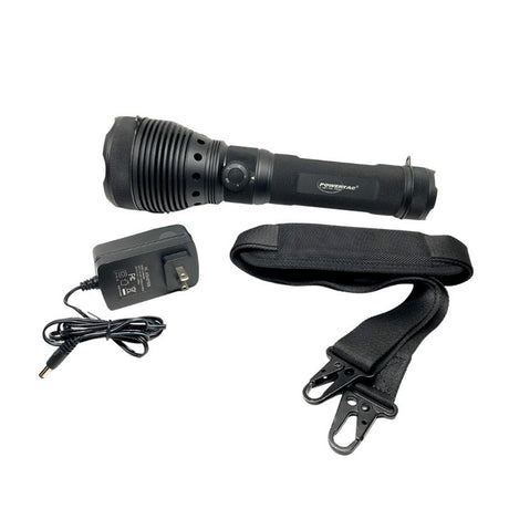 Lampe projecteur Powertac X10K 9 500 lumens 490 000 candela portée 1 400 mètres