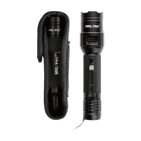 Lampe torche Mil-Tec Tactical Mini LED Cree XPG rechargeable USB-C 450 lumens