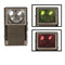 Lampe torche de l'armée polonaise à trois filtres avec anse métallique, lot de 2