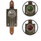 Lampe torche de l'armée polonaise à trois filtres avec patte de cuir, lot de 2