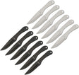 Lot de 12 couteaux de lancer Rite Edge Rival monobloc 15 cm avec housse à glissière