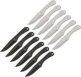 Lot de 12 couteaux de lancer Rite Edge Rival monobloc 15 cm avec housse à glissière