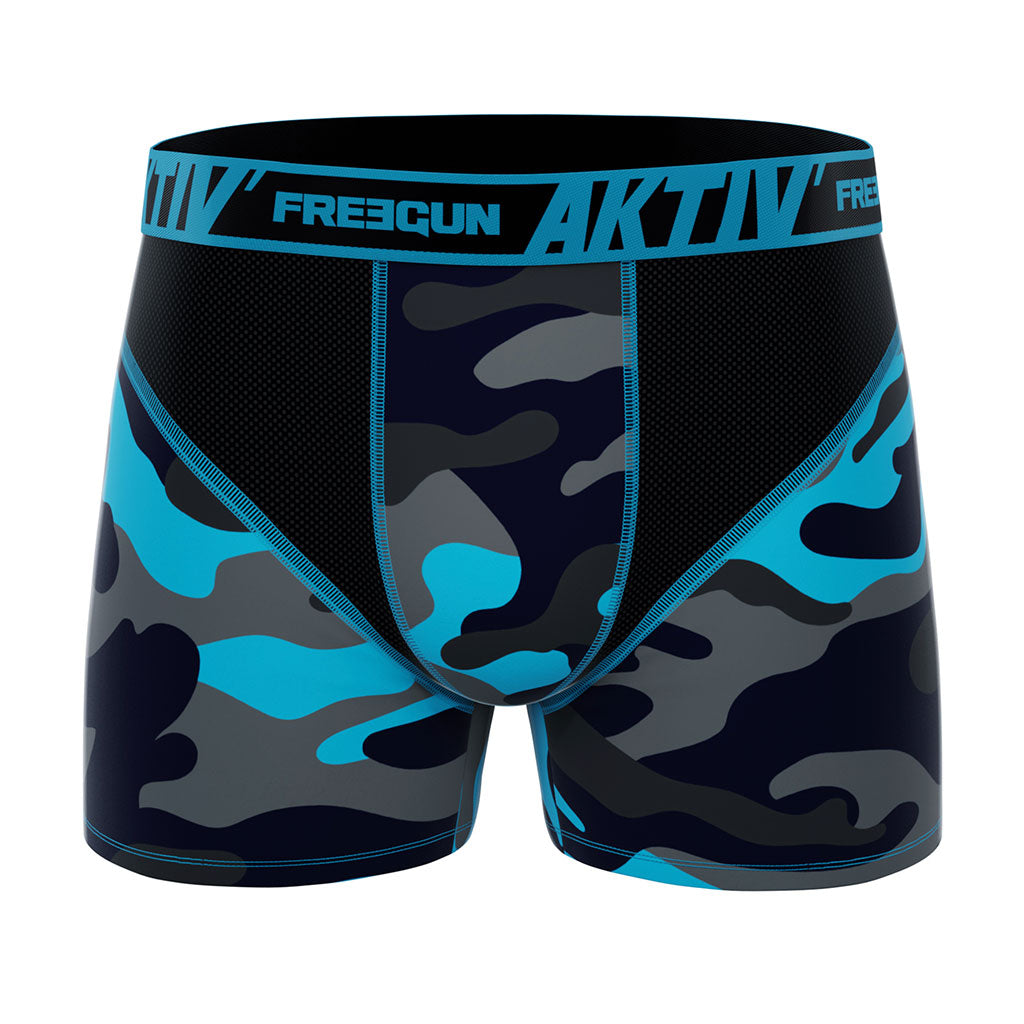 Lot de 2 boxers Ares en microfibre extensible à séchage rapide doublure coton