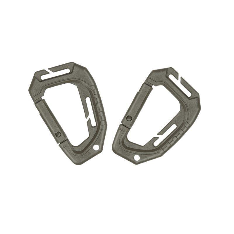 Lot de 2 mousquetons tactiques Mil-Tec en polyoxyméthylène 9,3 cm compatibles MOLLE (NON certifiés escalade ni secours)